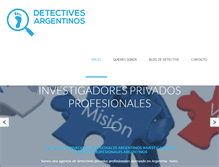 Tablet Screenshot of detectivesargentinos.com